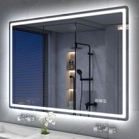 Espejo de Baño Rectangular con Iluminación LED Frontal y Control Táctil Espejo de Baño Rectangular con Iluminación LED Frontal y Control Táctil